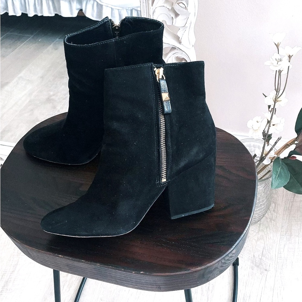 Kate spade black suede ankle boots